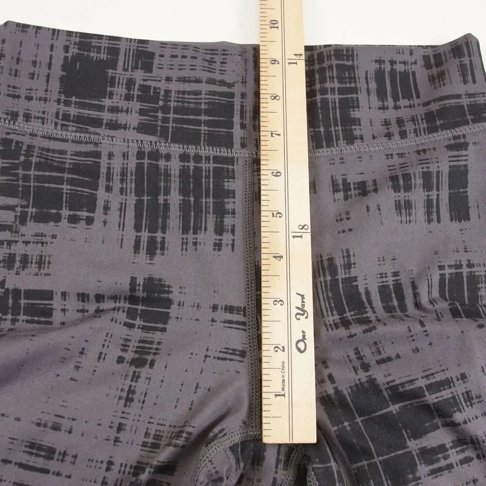 Zella Daily High Waisted Black Gray Grid Print Leggings Girls Sz XL 14/16 - Picture 7 of 11